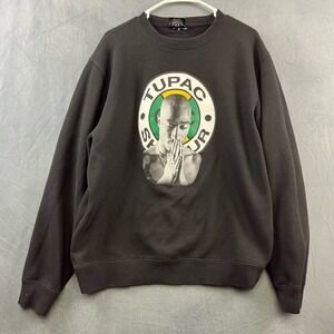 Vintage Cross Colors x Tupac 90's Hip Hop Black Crewneck Sweatshirt Large